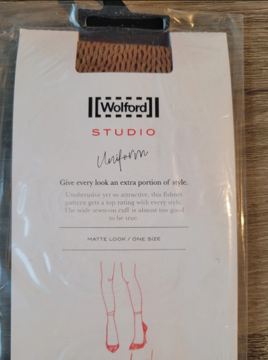 Wolford Studio Uniform Net Socks - Honey, One Size