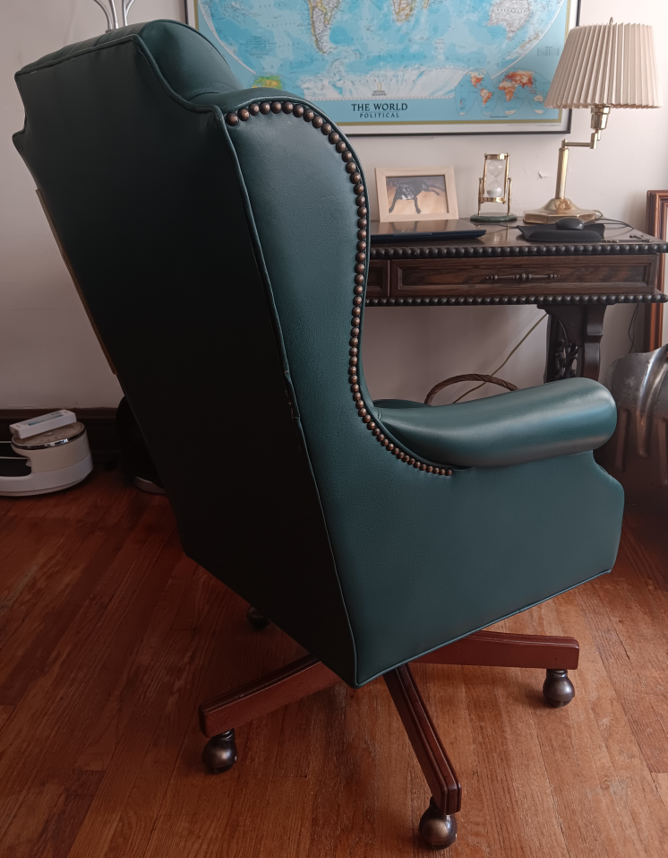 Green Tufted Wingback Office Chair - photo 4