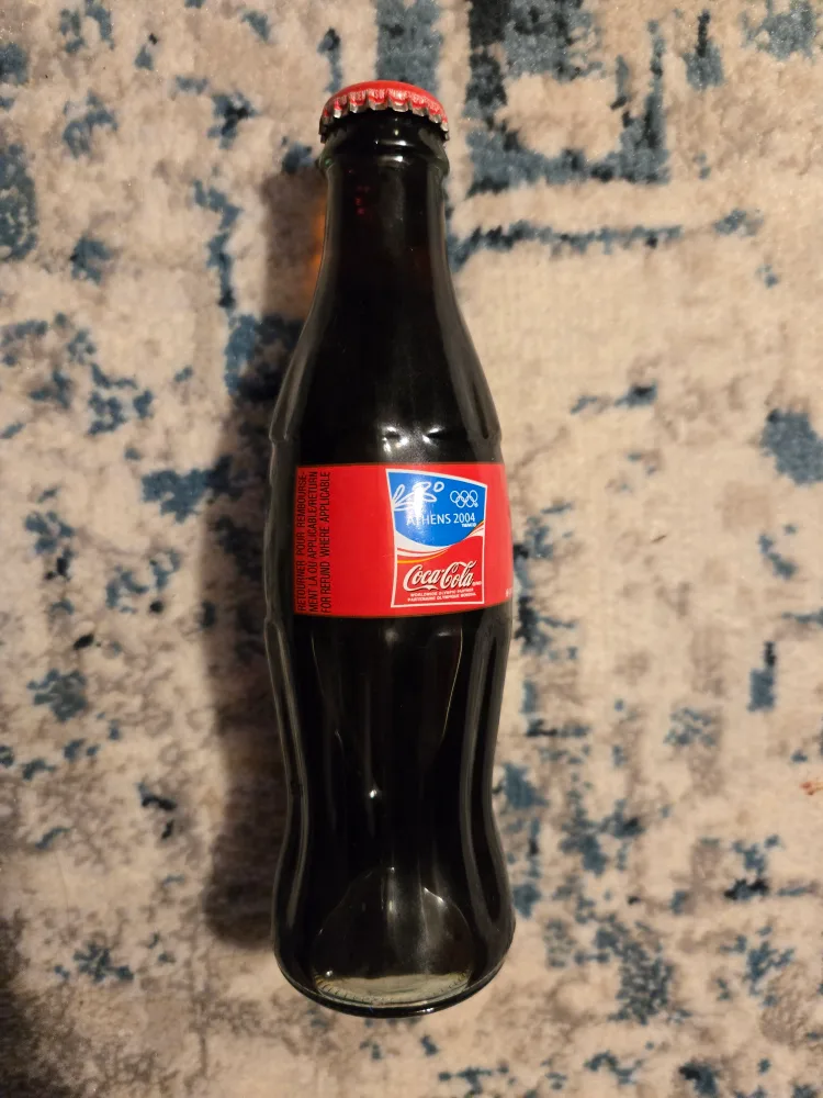 Vintage Olympics Coca-Cola Glass Bottle Sealed thumbnail