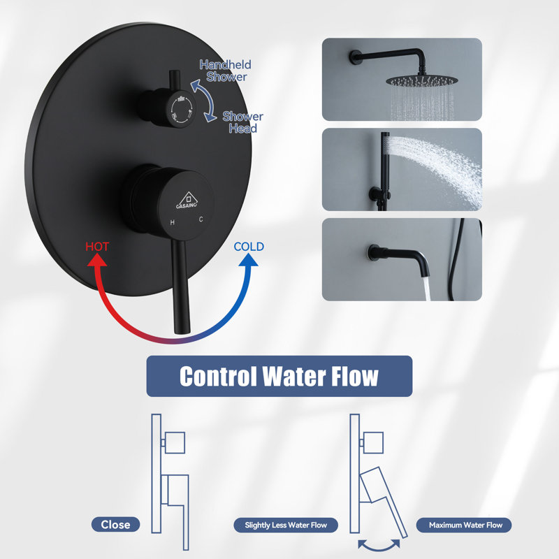 Casaino Matte Black Shower System - photo 5