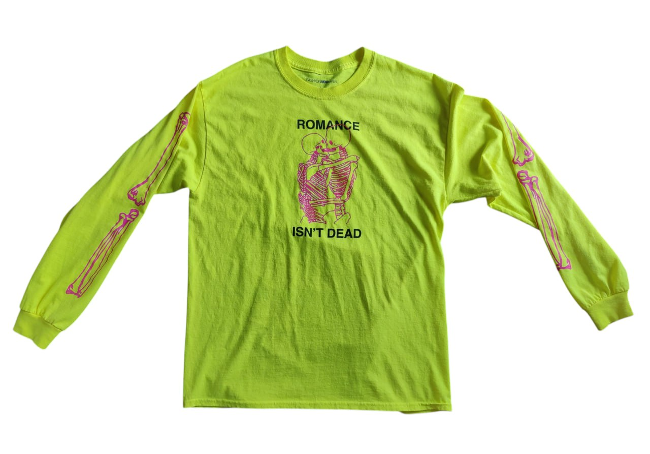 Men's Fashion Nova Neon Skeleton Long Sleeve Shirt Size Large - photo 2