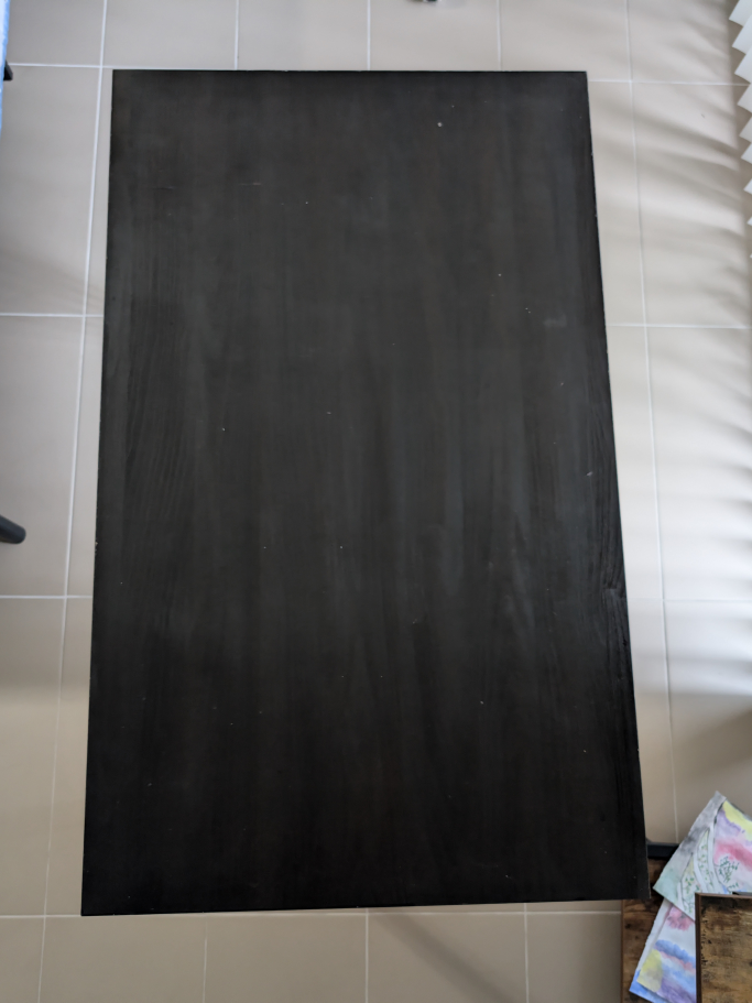 Desk Dark Brown Wood Table - photo 5