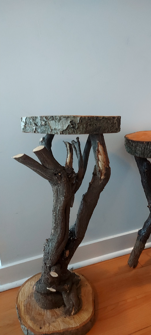 Handmade Wooden Side Table - photo 2