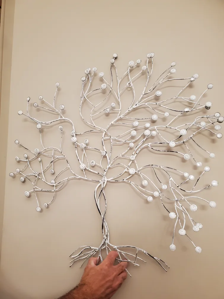 Large Metal Tree Wall Art - White thumbnail