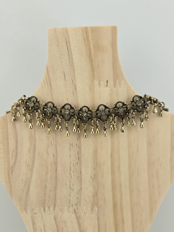 Vintage Style Flower Drop Choker Necklace - photo 5