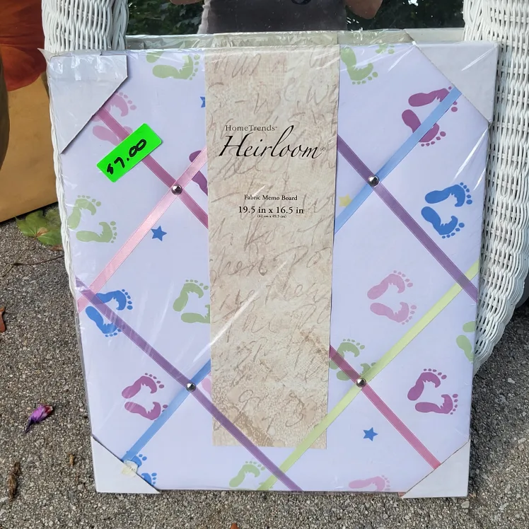 New Fabric Memo/Photo Board For Babies Room thumbnail