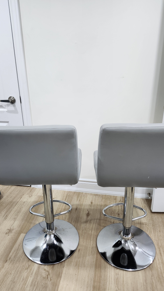 Set of 2 Grey Bar Stools - photo 5