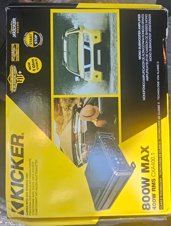 Kicker CXA400.1 Mono Subwoofer Amplifier - 800W Max thumbnail