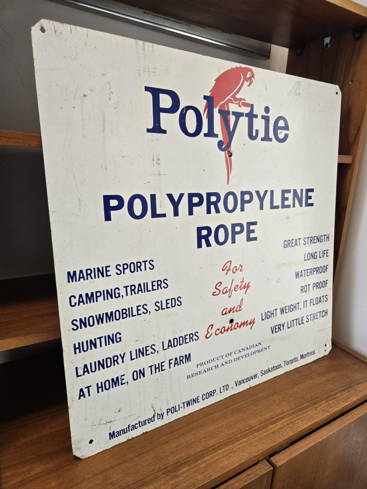 Vintage Polytie Metal Sign Hanging Wall Art - photo 2