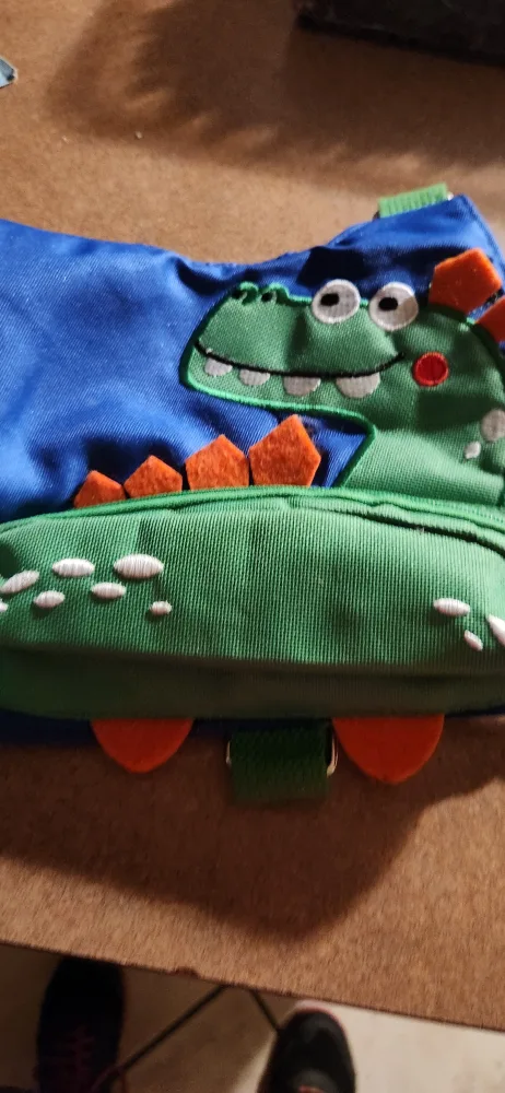 Dinosaur Pet Harness - Blue & Green thumbnail