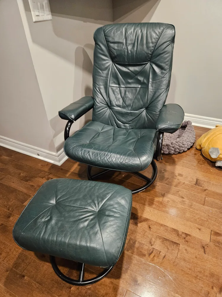 palliser recliner chair heavy use, with ottoman thumbnail
