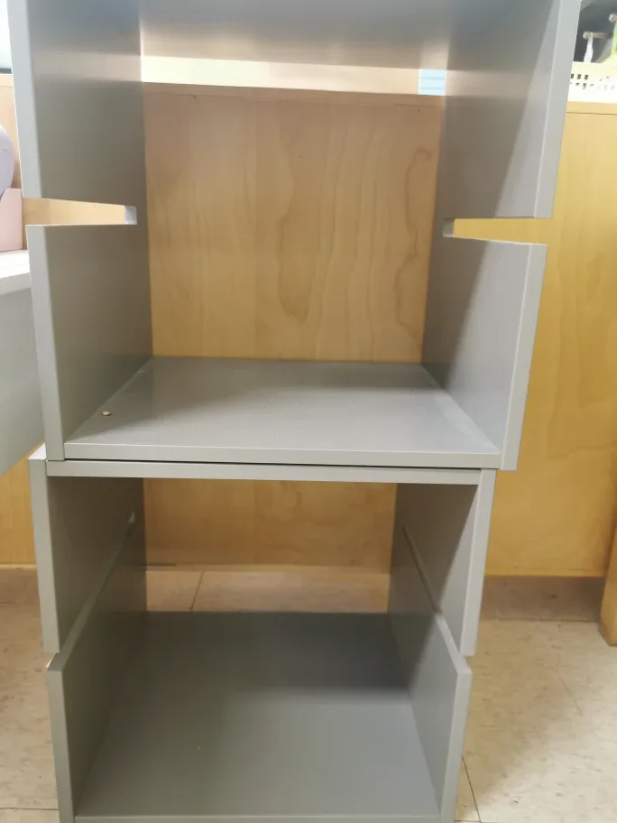 Grey Stackable Storage Shelves