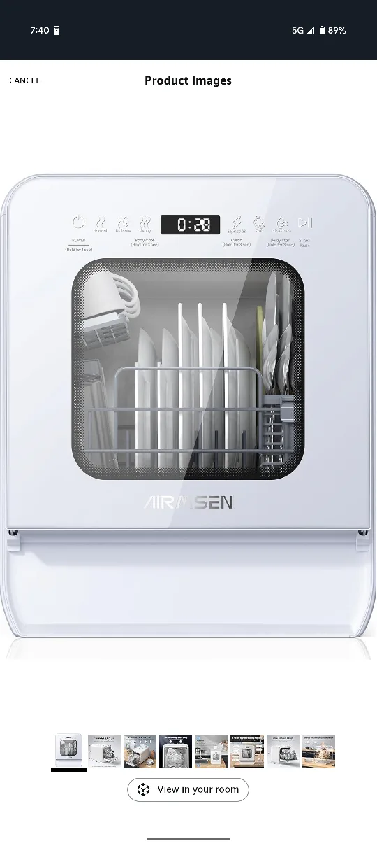 AIRMSEN Countertop Dishwasher - Compact & Convenient thumbnail