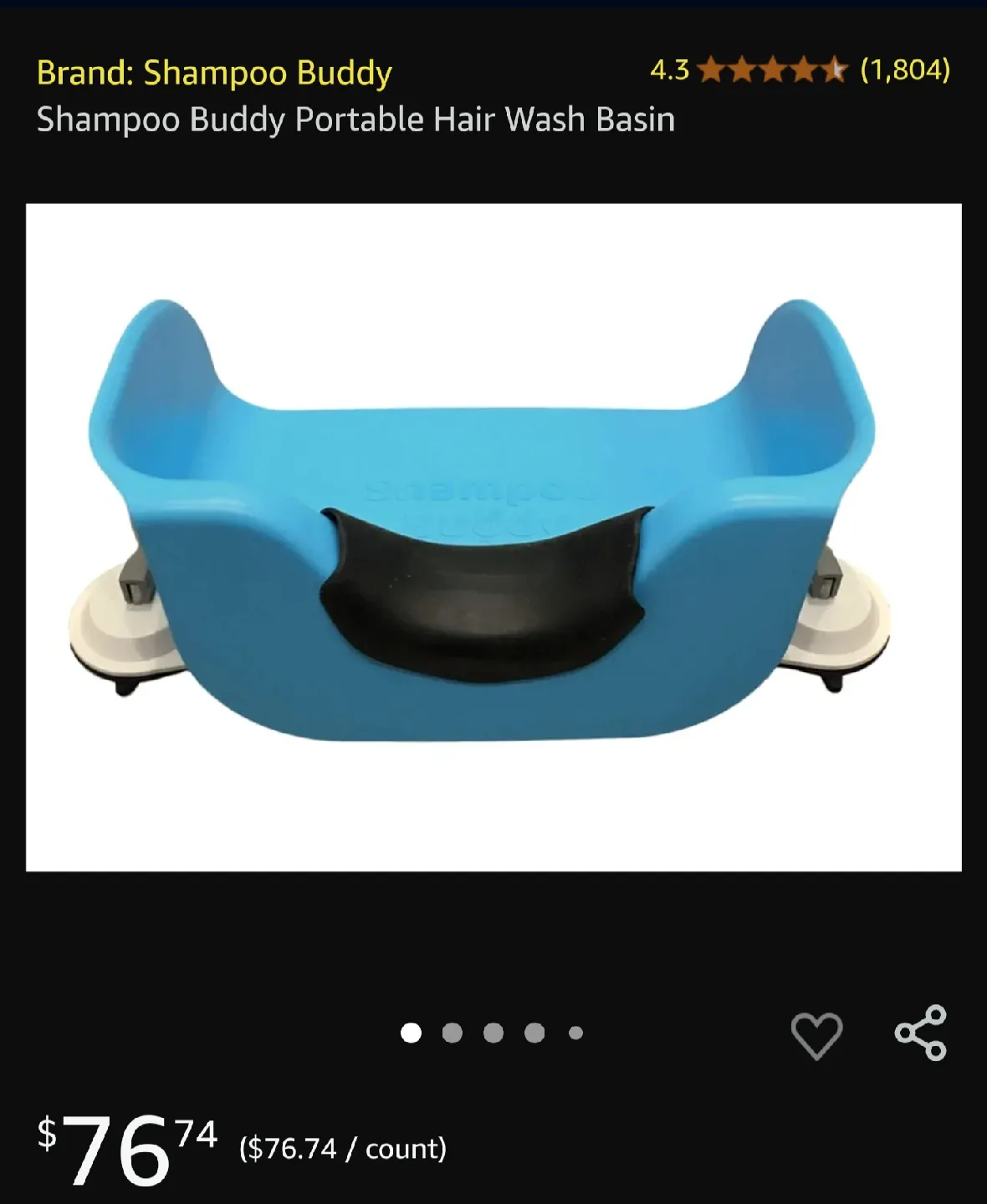 Shampoo Buddy Portable Hair Wash Basin thumbnail