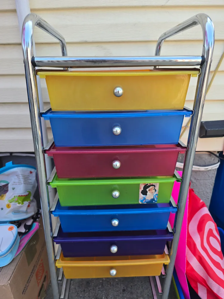 Colorful 7-Drawer Rolling Cart thumbnail