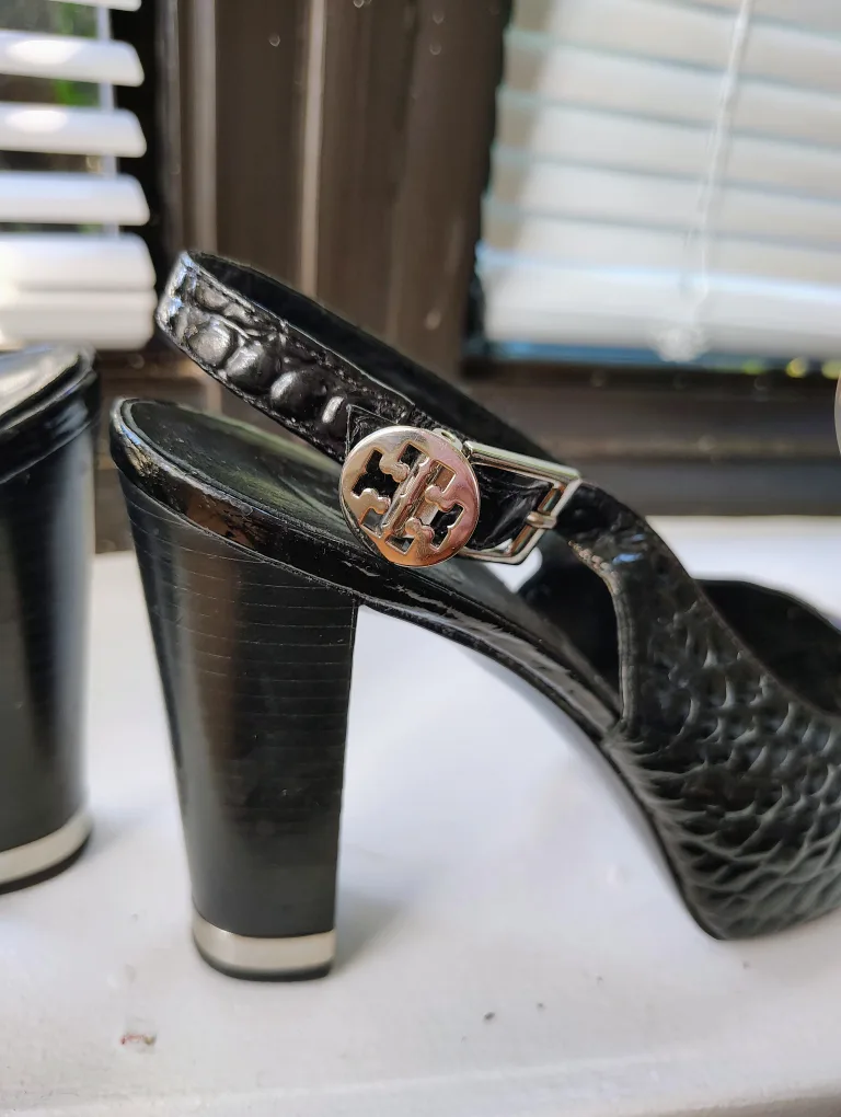 Tory Burch Black Slingback Heels thumbnail