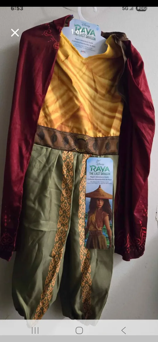 Disney Raya Costume - Size 4-6x thumbnail