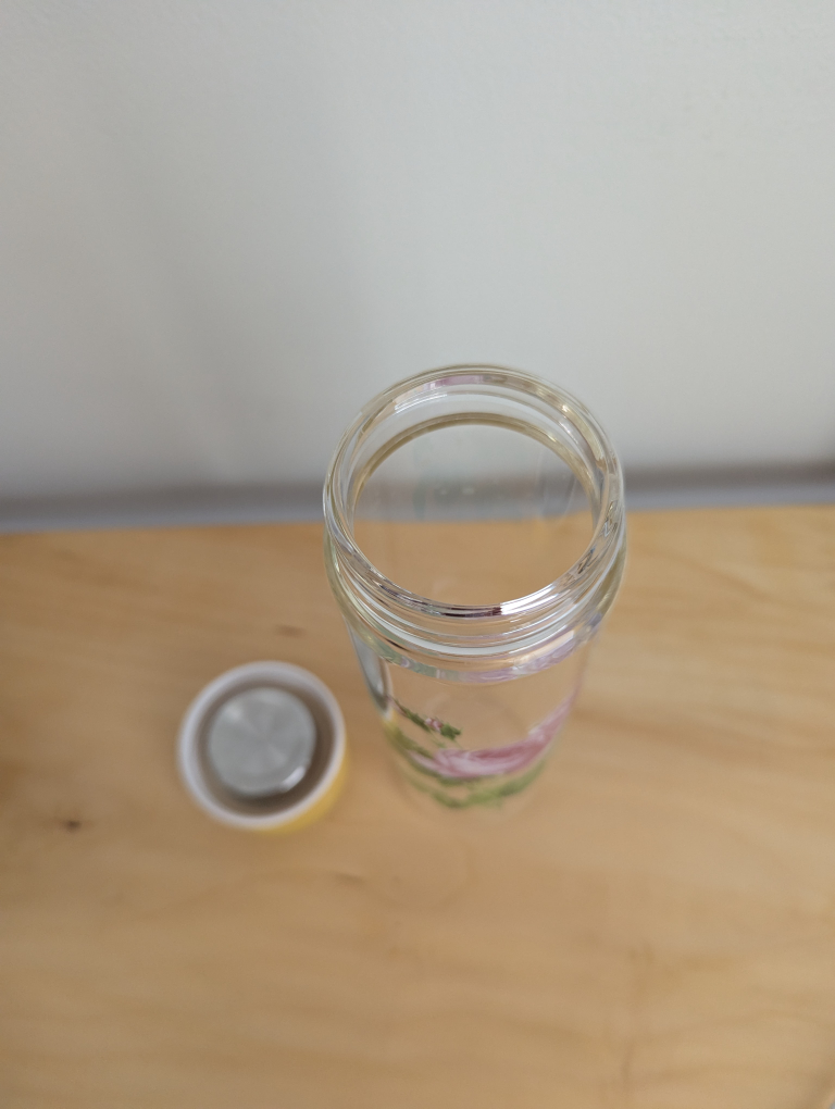 Floral Glass Water Bottle - photo 2