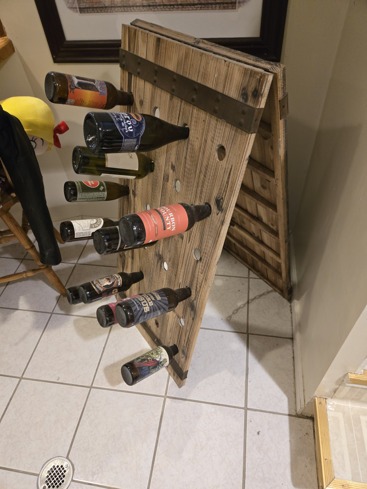 Rustic Wooden Wine Rack