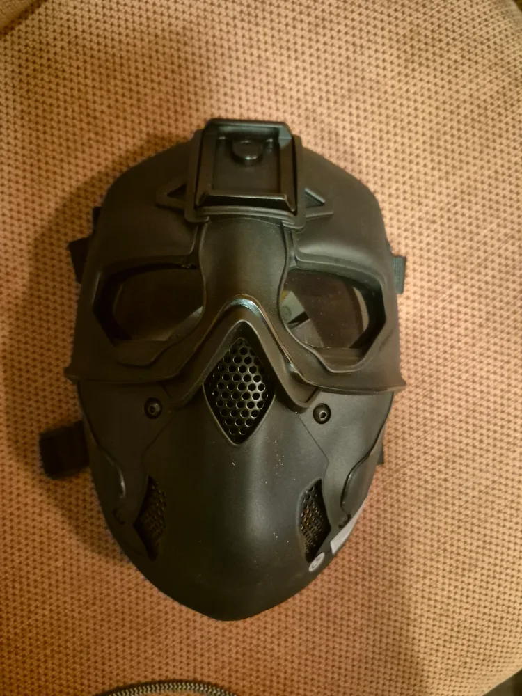 Tactical Full Face Mask - Black thumbnail