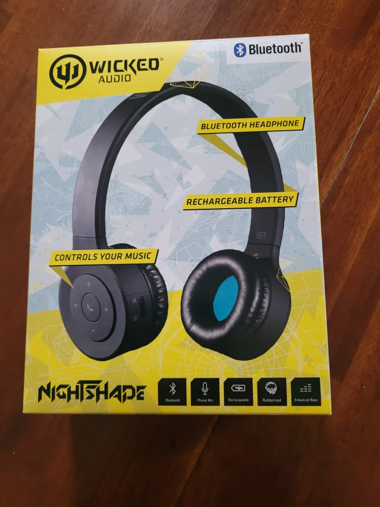Wicked Audio Nightshade Wireless Headphones - New in Box! image indicator(2)