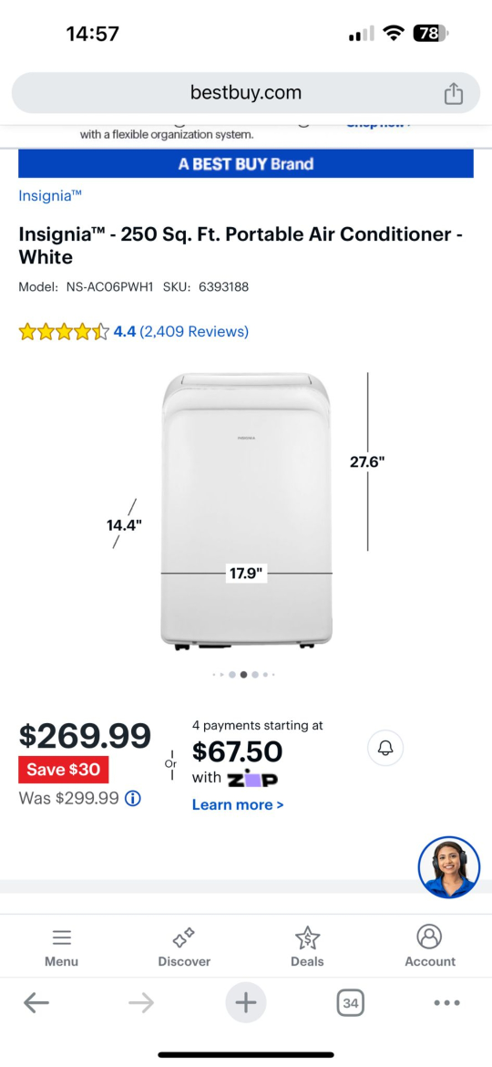 Portable Air Conditioner - White