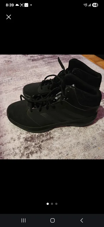 velvet Adidas High Top Sneakers - Size 8 in a half thumbnail