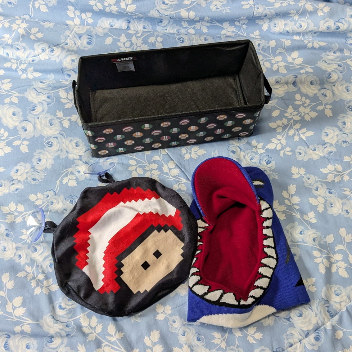 Storage Box, Mario Bag & Shark Hat