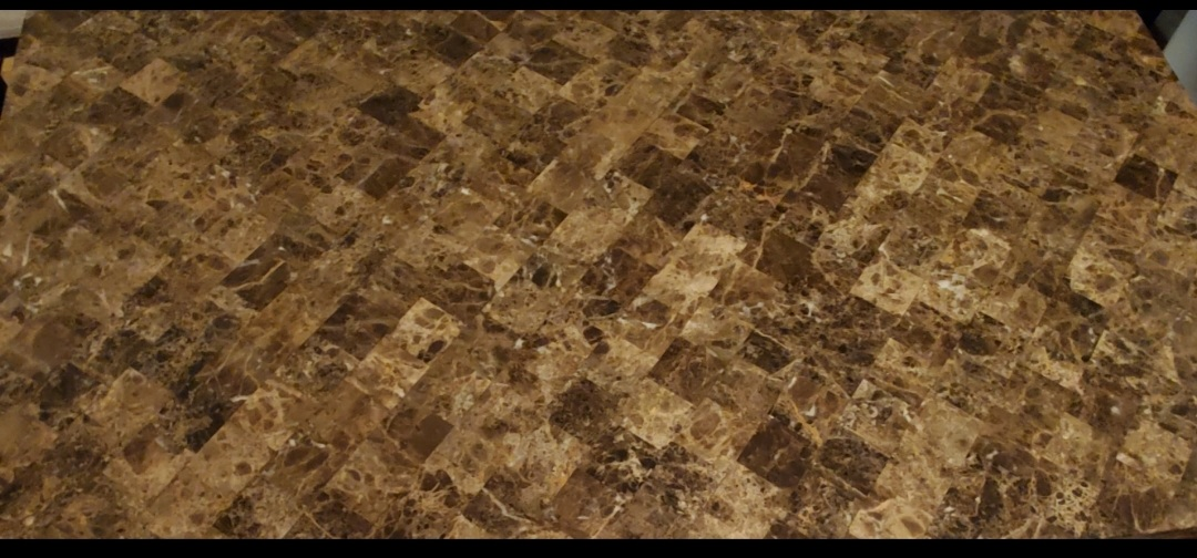 Brown Marble Pattern Dining Table (71x43 inches) whith 4 chairs - photo 2