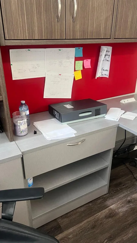 Office Desk with Hutch and Storage image indicator(4)