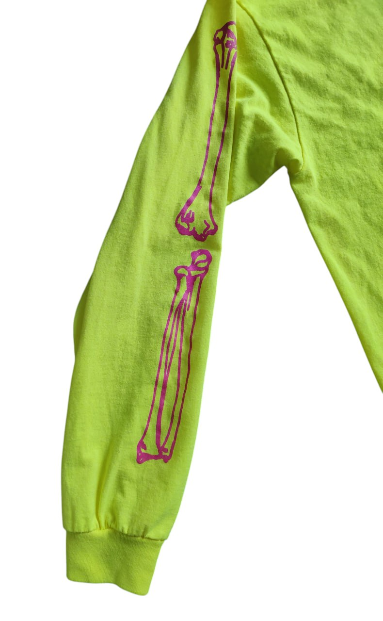 Men's Fashion Nova Neon Skeleton Long Sleeve Shirt Size Large - photo 4