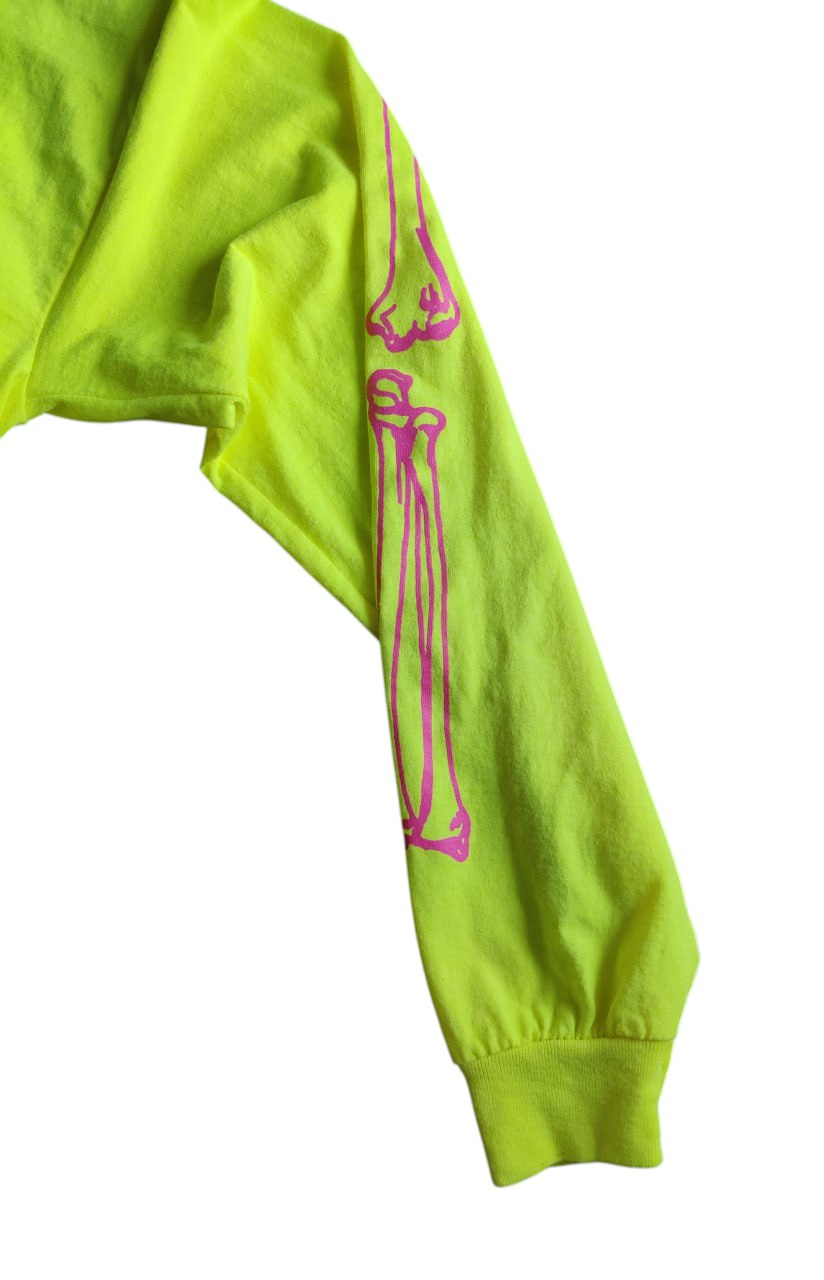 Men's Fashion Nova Neon Skeleton Long Sleeve Shirt Size Large - photo 5