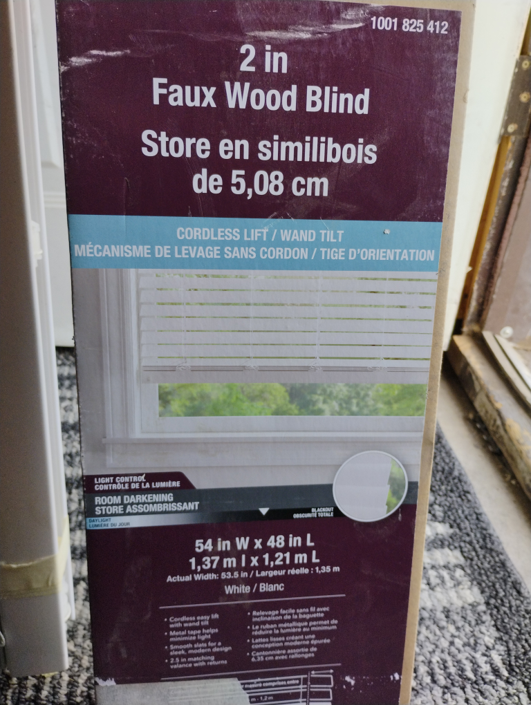 2 in Faux Wood Blind 54x48 White