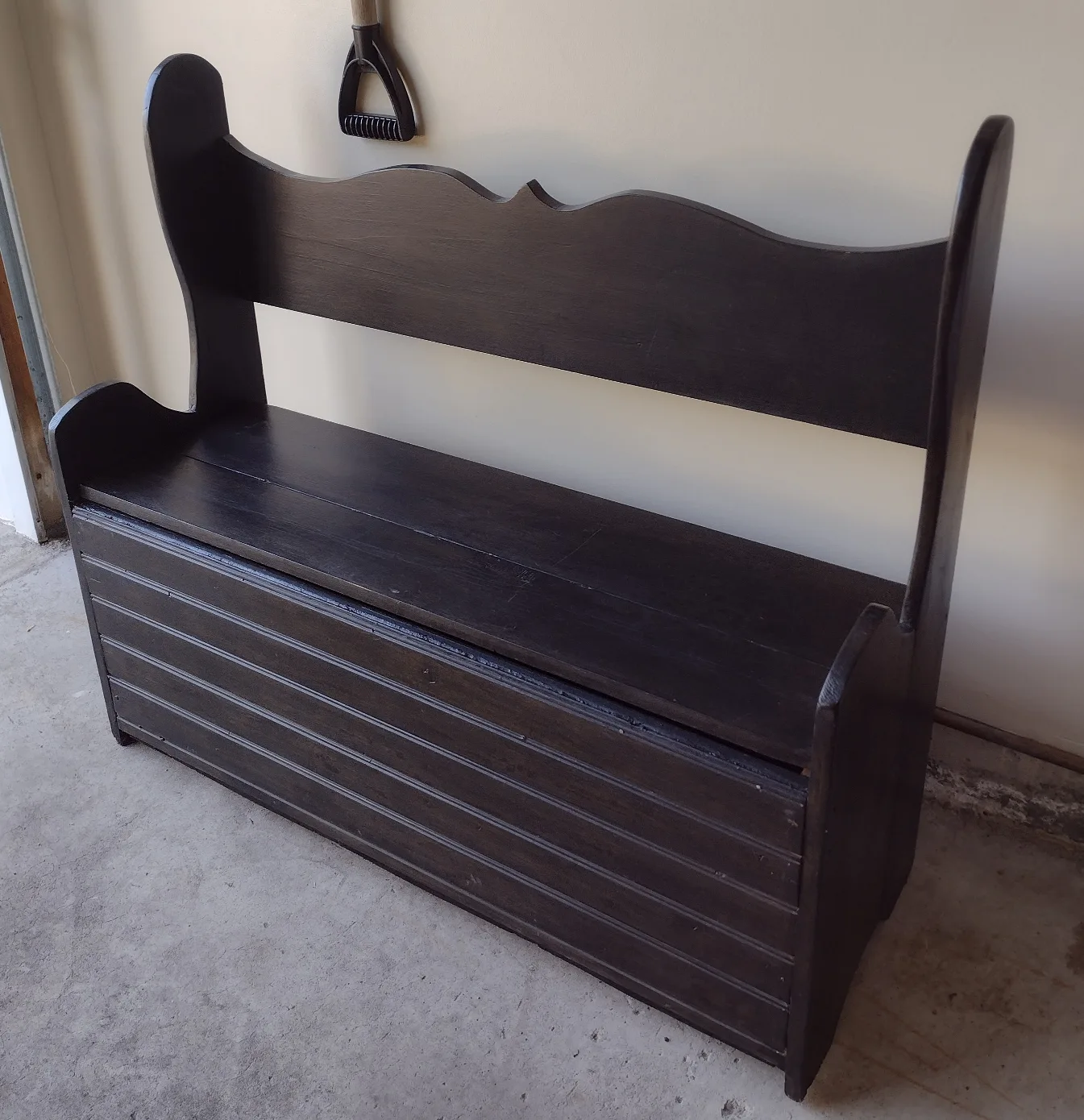 Dark Brown Wooden Storage Bench image indicator(3)