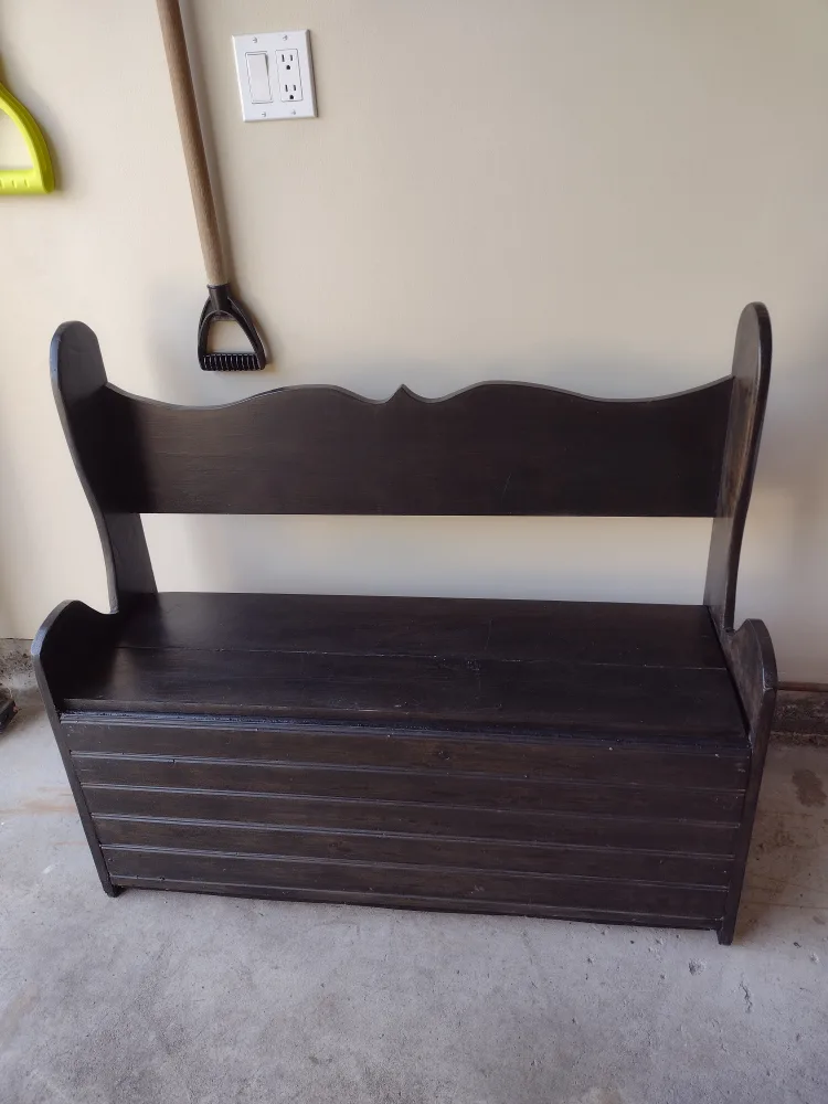 Dark Brown Wooden Storage Bench image indicator(5)