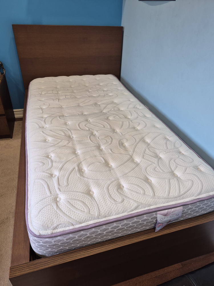 Single Ikea Bed Frame with Mattress & Storage - photo 2