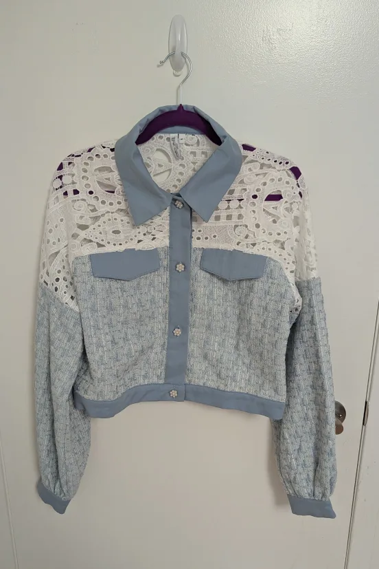 Brand New Modern Identity Design Lace Jacket - Size Medium thumbnail