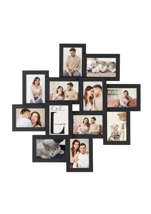 SONGMICS Collage Picture Frame, Black thumbnail