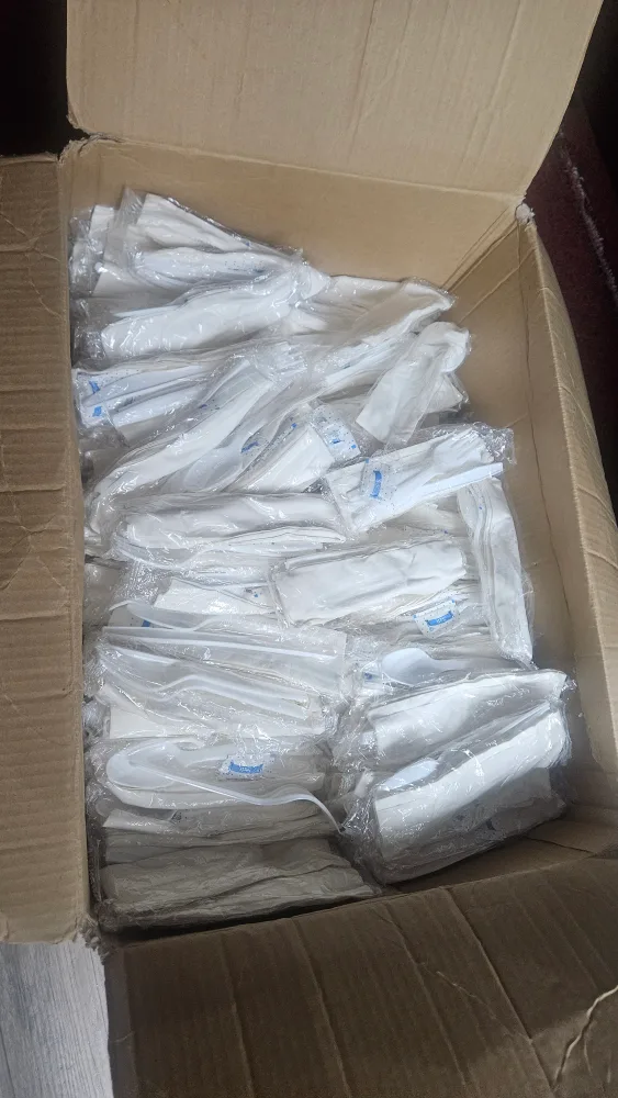 Box of White Plastic Cutlery thumbnail