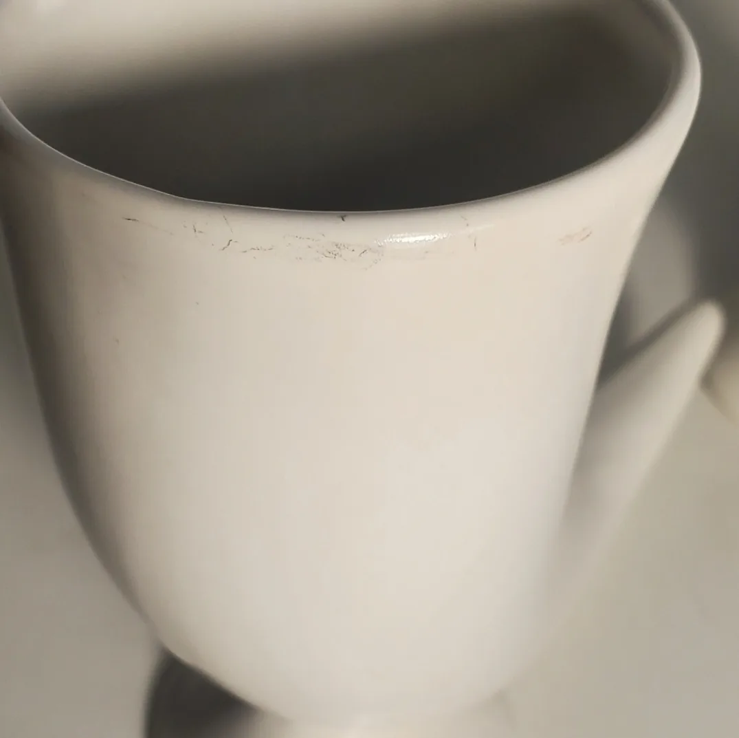 2 Vintage Tuborg Danish Mug White Beer Ceramic Drinking Horn image indicator(6)