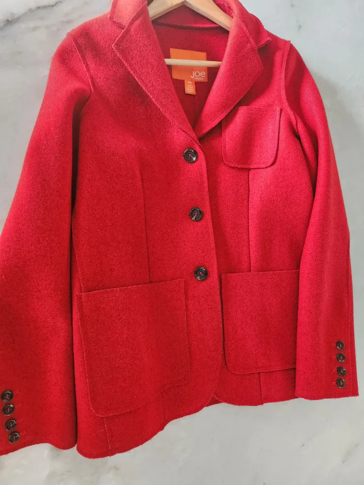 Joe Fresh Red Wool Blend Blazer - Size S image indicator(3)