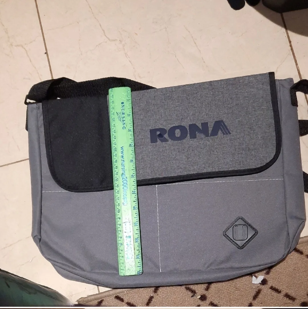Rona Grey & Black Messenger Bag cross body thumbnail