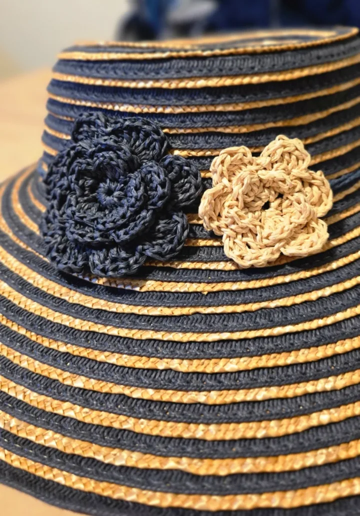 Striped Floral Sun Hat image indicator(3)