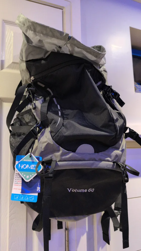 HOMIEE Backpack Volume 60 - Grey & Black thumbnail