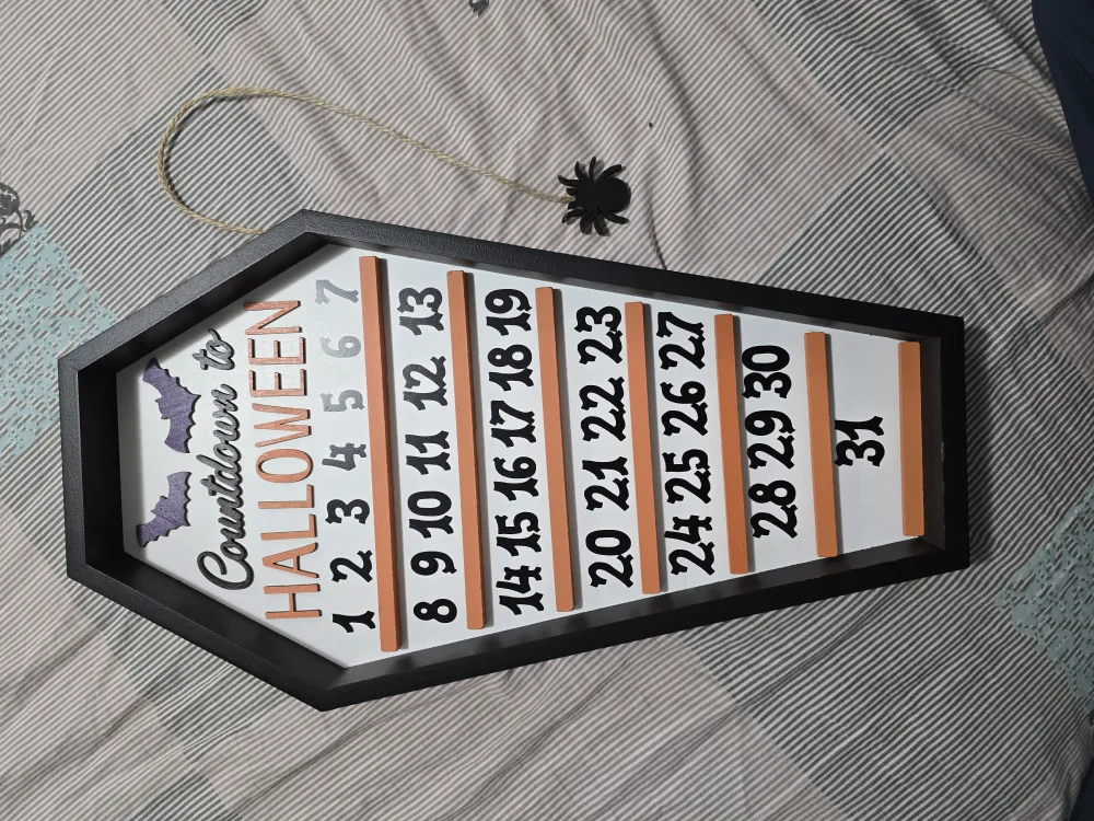 Halloween Countdown Coffin Sign thumbnail