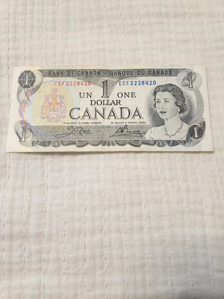 Canadian banknotes 1973 Dollar bills thumbnail