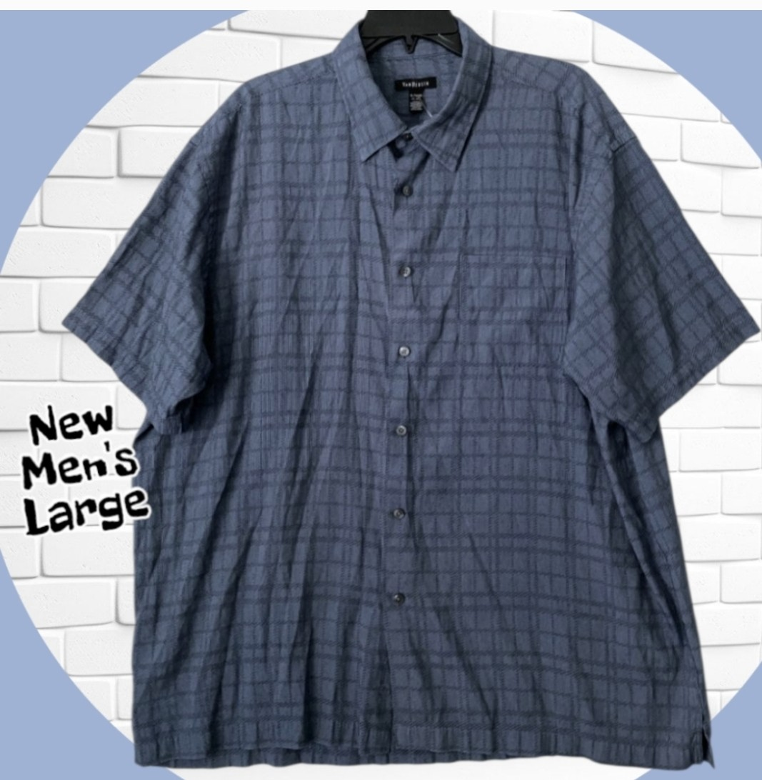 NWOT Mens Air Puck Button Down Short Sleeve Shirt 1 Pocket