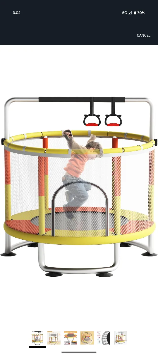 Kids Trampoline with Adjustable Height thumbnail