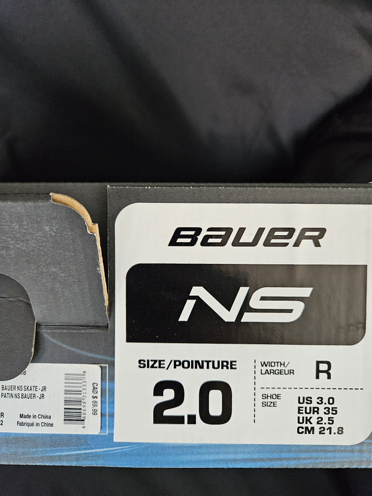 Bauer NS size 2 Junior Hockey Skates - photo 4