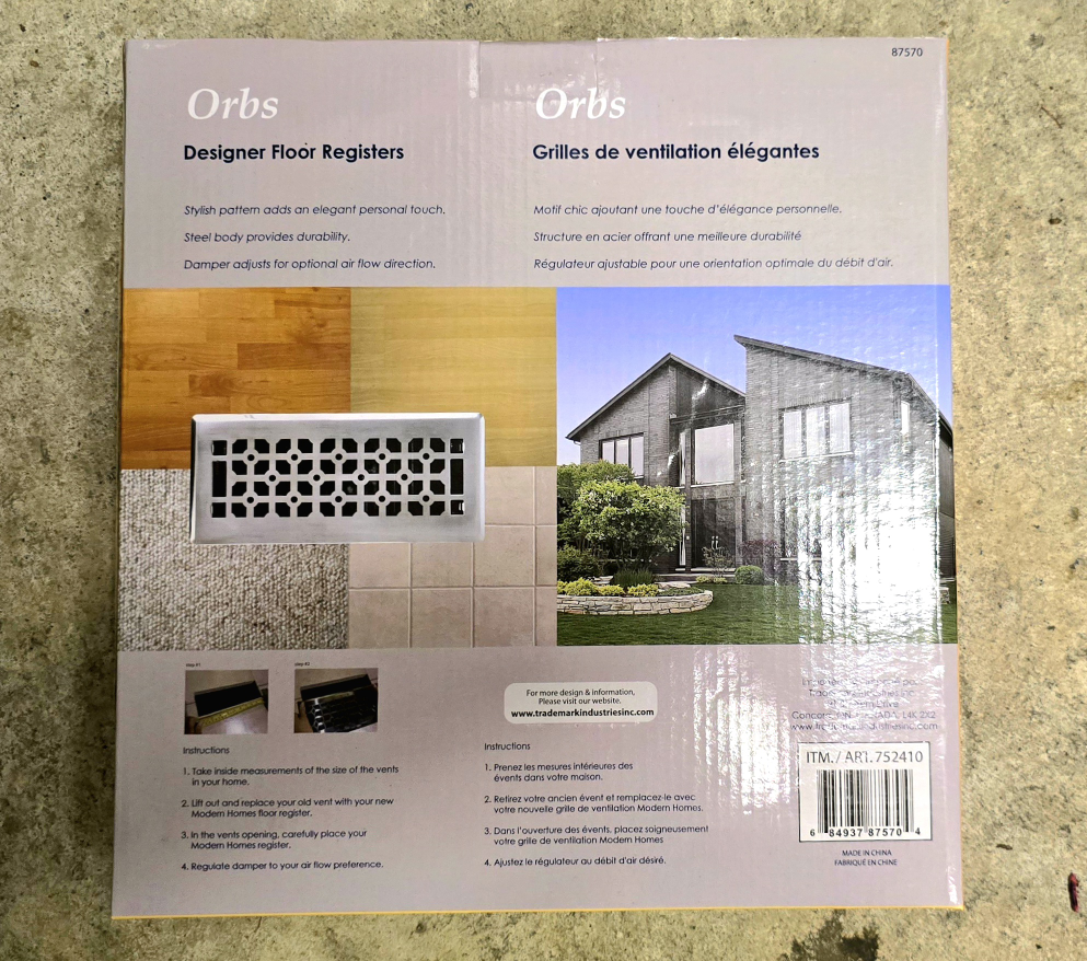 Modern Homes Orbs Designer Floor Registers (Set of 2)
